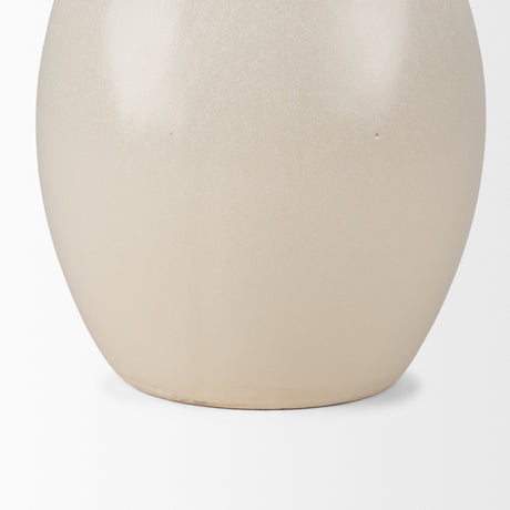 Ulvi Cream Glazed Bubble Ceramic Vase from Mercana - Luna Furniture
