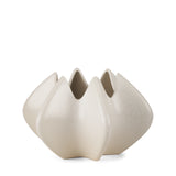 Ulrich Sculptural Cream Glazed Ceramic Vase from Mercana - Luna Furniture