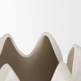 Ulrich Sculptural Cream Glazed Ceramic Vase from Mercana - Luna Furniture