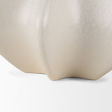 Ulrich Sculptural Cream Glazed Ceramic Vase from Mercana - Luna Furniture