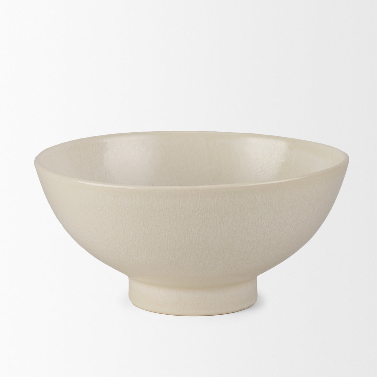 Tyren Cream Glazed Decorative Round Ceramic Bowl from Mercana - Luna Furniture