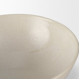 Tyren Cream Glazed Decorative Round Ceramic Bowl from Mercana - Luna Furniture