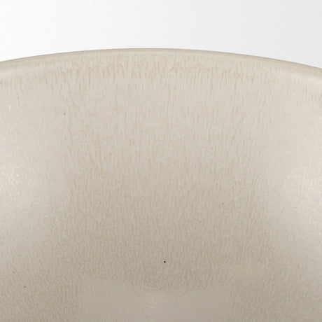 Tyren Cream Glazed Decorative Round Ceramic Bowl from Mercana - Luna Furniture