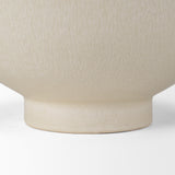 Tyren Cream Glazed Decorative Round Ceramic Bowl from Mercana - Luna Furniture