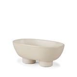 Tyren Cream Glazed Decorative Oblong Ceramic Bowl from Mercana - Luna Furniture