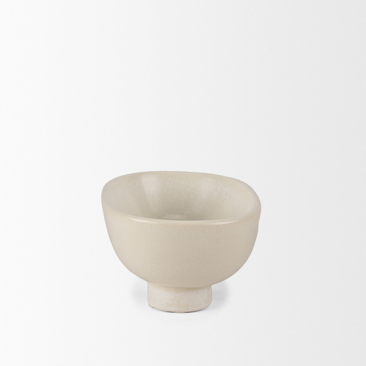 Tyren Cream Glazed Decorative Oblong Ceramic Bowl from Mercana - Luna Furniture