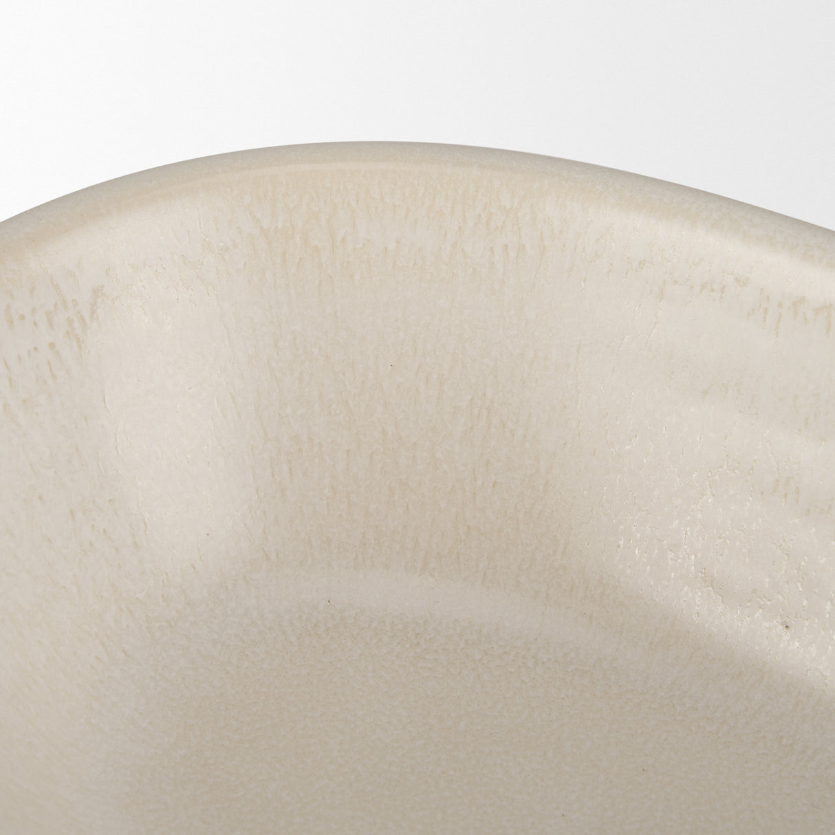 Tyren Cream Glazed Decorative Oblong Ceramic Bowl from Mercana - Luna Furniture