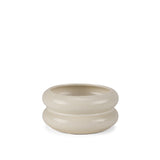 Twyla Short Cream Glazed Ring Pot from Mercana - Luna Furniture