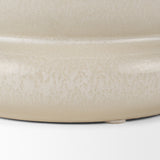 Twyla Short Cream Glazed Ring Pot from Mercana - Luna Furniture
