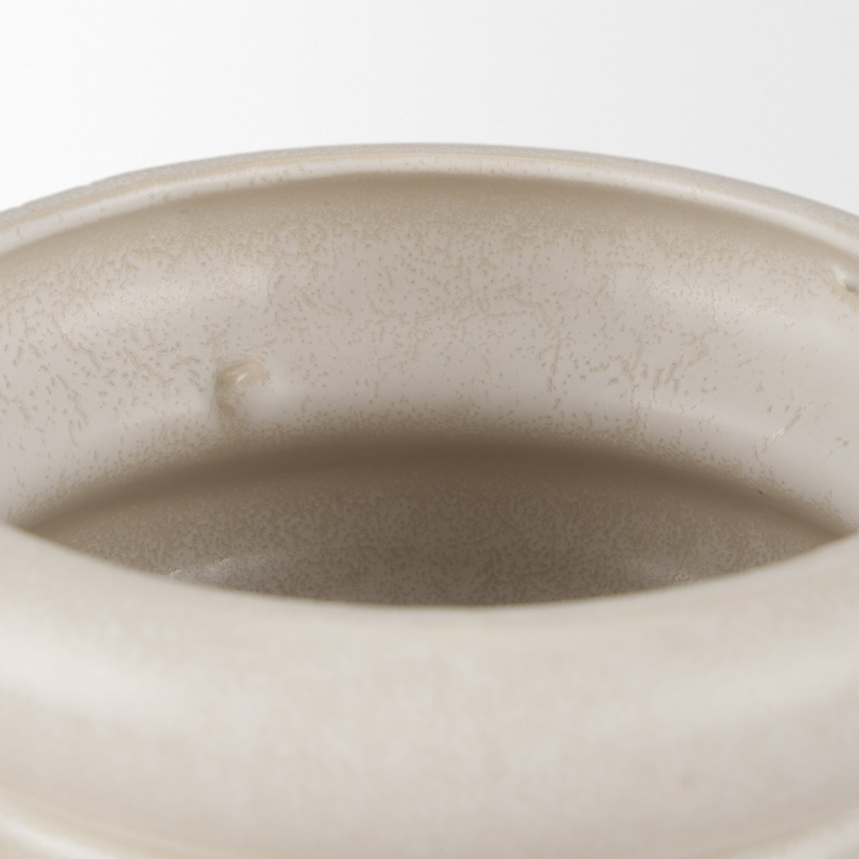 Twyla Tall Cream Glazed Ring Pot from Mercana - Luna Furniture