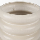 Twyla Tall Cream Glazed Ring Pot from Mercana - Luna Furniture