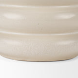 Twyla Tall Cream Glazed Ring Pot from Mercana - Luna Furniture