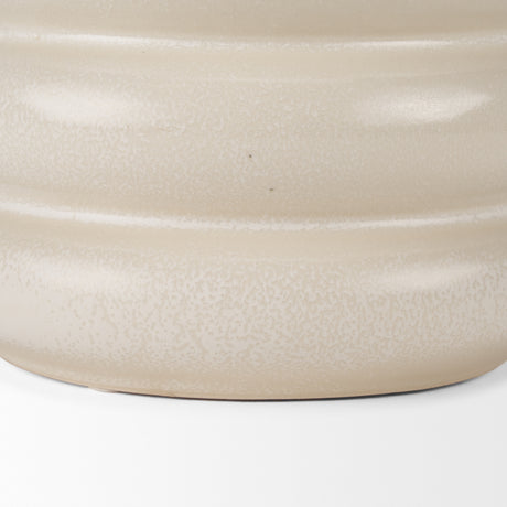 Twyla Tall Cream Glazed Ring Pot from Mercana - Luna Furniture