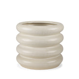 Twyla Short Cream Glazed Floor Vase from Mercana - Luna Furniture