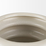 Twyla Short Cream Glazed Floor Vase from Mercana - Luna Furniture