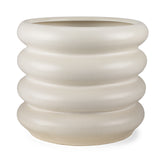 Twyla Tall Cream Glazed Floor Ceramic Vase from Mercana - Luna Furniture