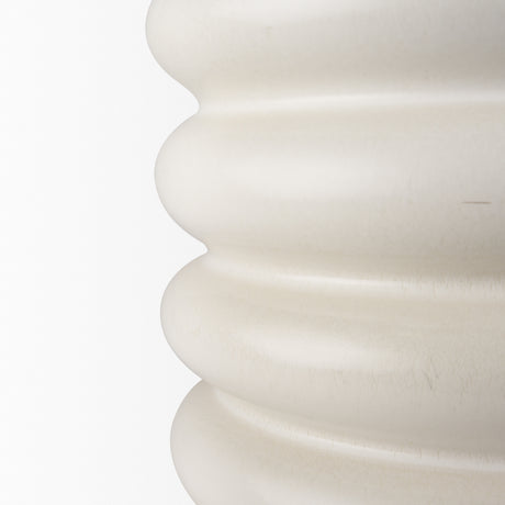 Twyla Tall Cream Glazed Floor Ceramic Vase from Mercana - Luna Furniture
