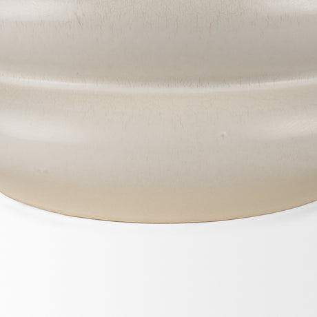 Twyla Tall Cream Glazed Floor Ceramic Vase from Mercana - Luna Furniture