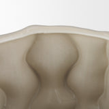 Vahn Sculptural Cream Glazed Decorative Ceramic Bowl from Mercana - Luna Furniture