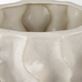 Vahn Sculptural Cream Glazed Decorative Ceramic Bowl from Mercana - Luna Furniture