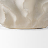 Vahn Sculptural Cream Glazed Decorative Ceramic Bowl from Mercana - Luna Furniture