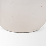 Urvi Short Off White Speckled Asymmetrical Ceramic Vase from Mercana - Luna Furniture