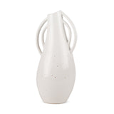 Urvi Tall Off White Speckled Asymmetrical Ceramic Vase from Mercana - Luna Furniture