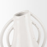 Urvi Tall Off White Speckled Asymmetrical Ceramic Vase from Mercana - Luna Furniture