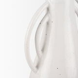 Urvi Tall Off White Speckled Asymmetrical Ceramic Vase from Mercana - Luna Furniture