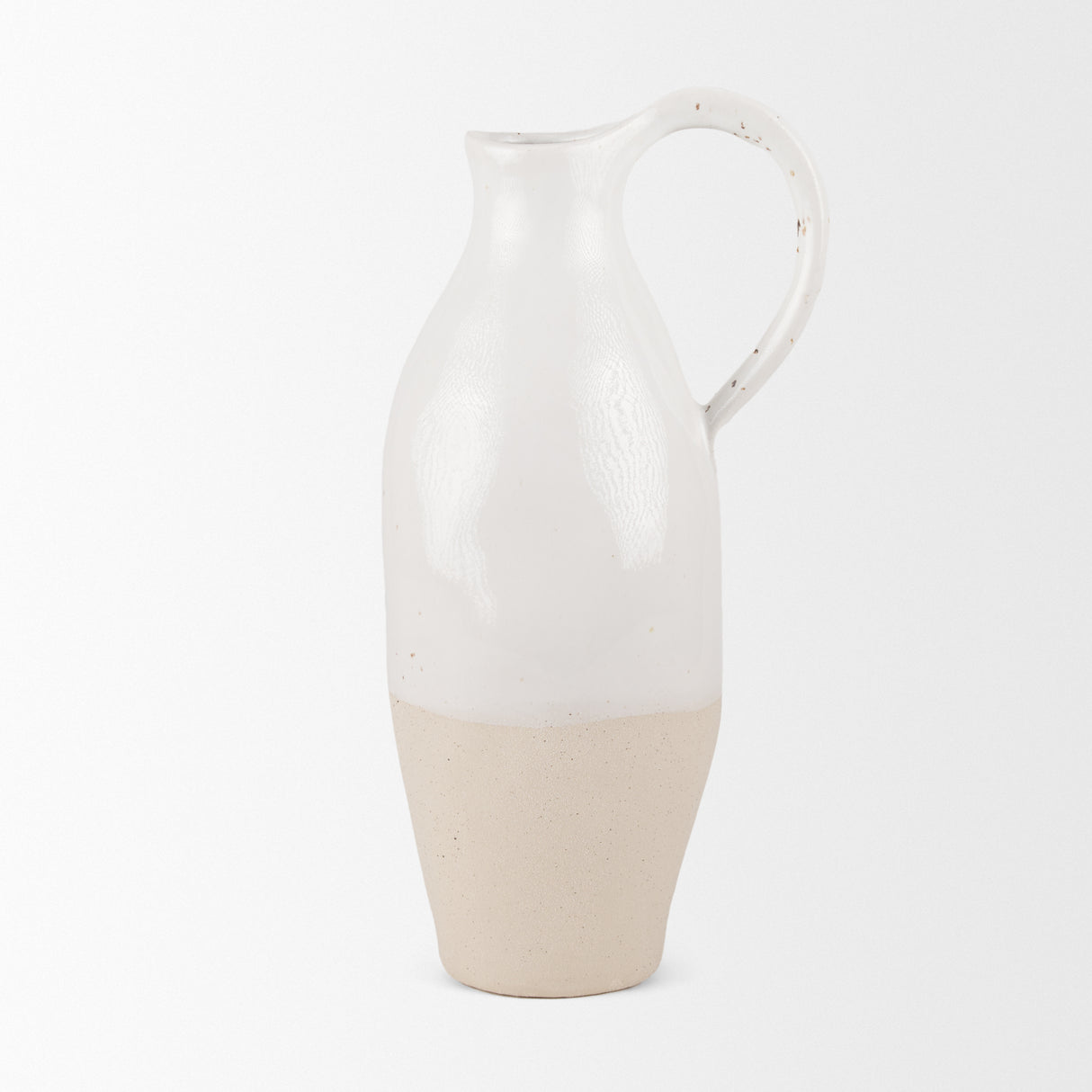 Valora Black Speckled Cream w/ Light Beige Ceramic Jug from Mercana - Luna Furniture