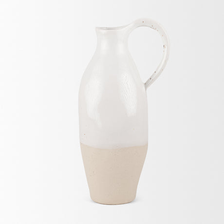 Valora Black Speckled Cream w/ Light Beige Ceramic Jug from Mercana - Luna Furniture