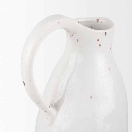 Valora Black Speckled Cream w/ Light Beige Ceramic Jug from Mercana - Luna Furniture