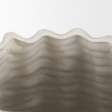 Velia Tall Seashell Sculptural Cream Glazed Ceramic Vase from Mercana - Luna Furniture