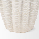 Velia Tall Seashell Sculptural Cream Glazed Ceramic Vase from Mercana - Luna Furniture