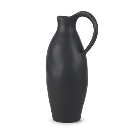 Valora Matte Black Ceramic Jug from Mercana - Luna Furniture