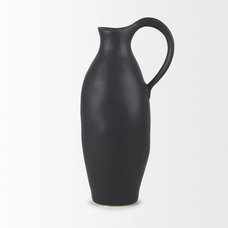Valora Matte Black Ceramic Jug from Mercana - Luna Furniture