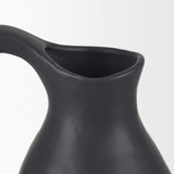 Valora Matte Black Ceramic Jug from Mercana - Luna Furniture