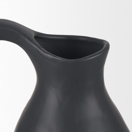 Valora Matte Black Ceramic Jug from Mercana - Luna Furniture