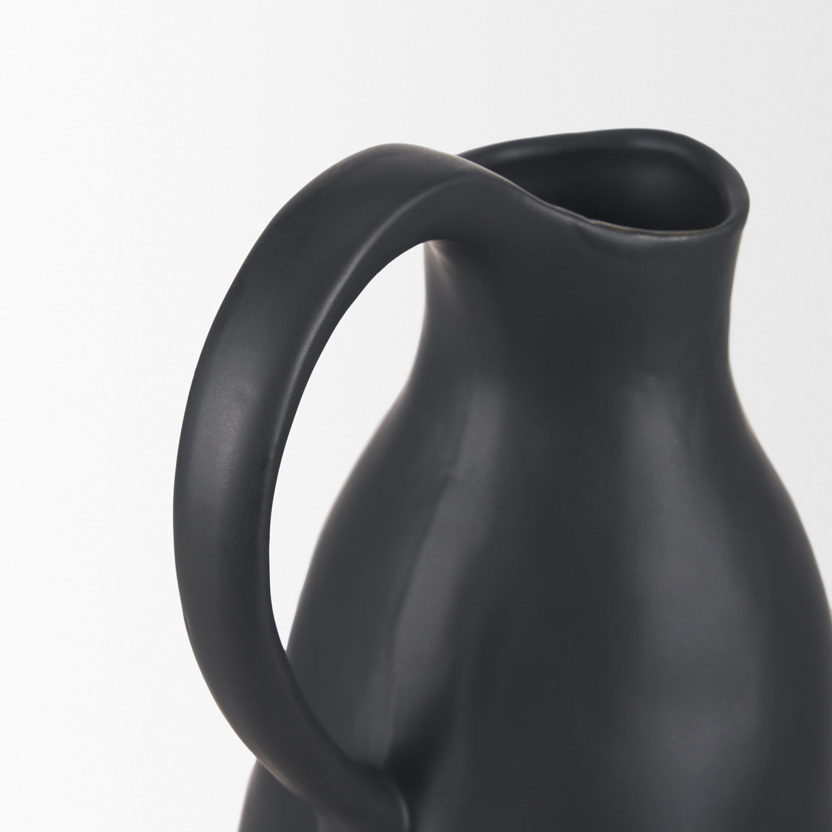Valora Matte Black Ceramic Jug from Mercana - Luna Furniture