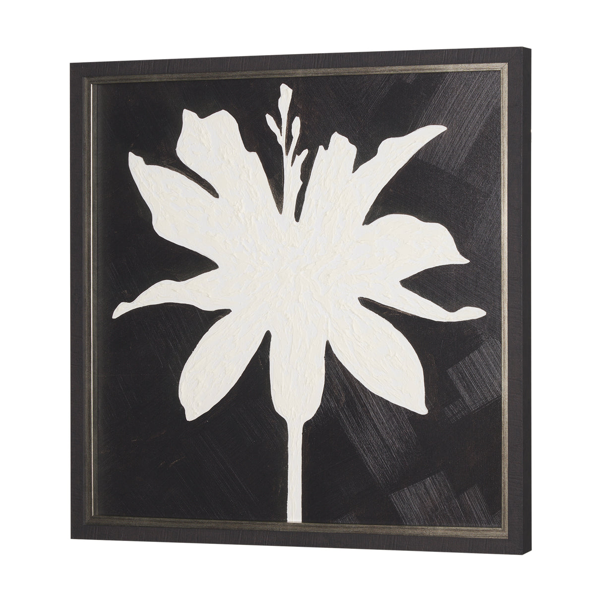 Floral Silhouettes I by Liz Jardine a Hand Embelished Textured Framed Art Print from Mercana - Luna Furniture