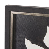 Floral Silhouettes I by Liz Jardine a Hand Embelished Textured Framed Art Print from Mercana - Luna Furniture