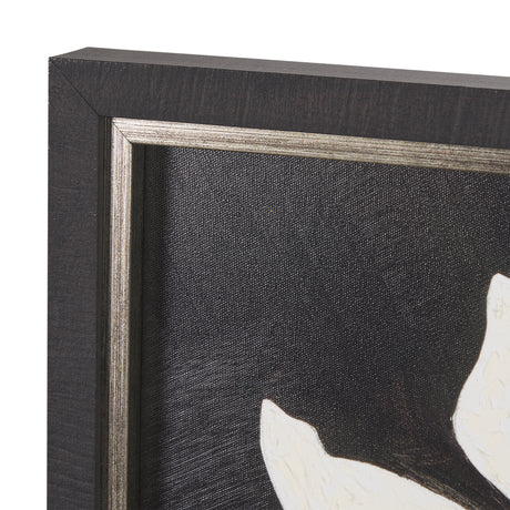 Floral Silhouettes I by Liz Jardine a Hand Embelished Textured Framed Art Print from Mercana - Luna Furniture