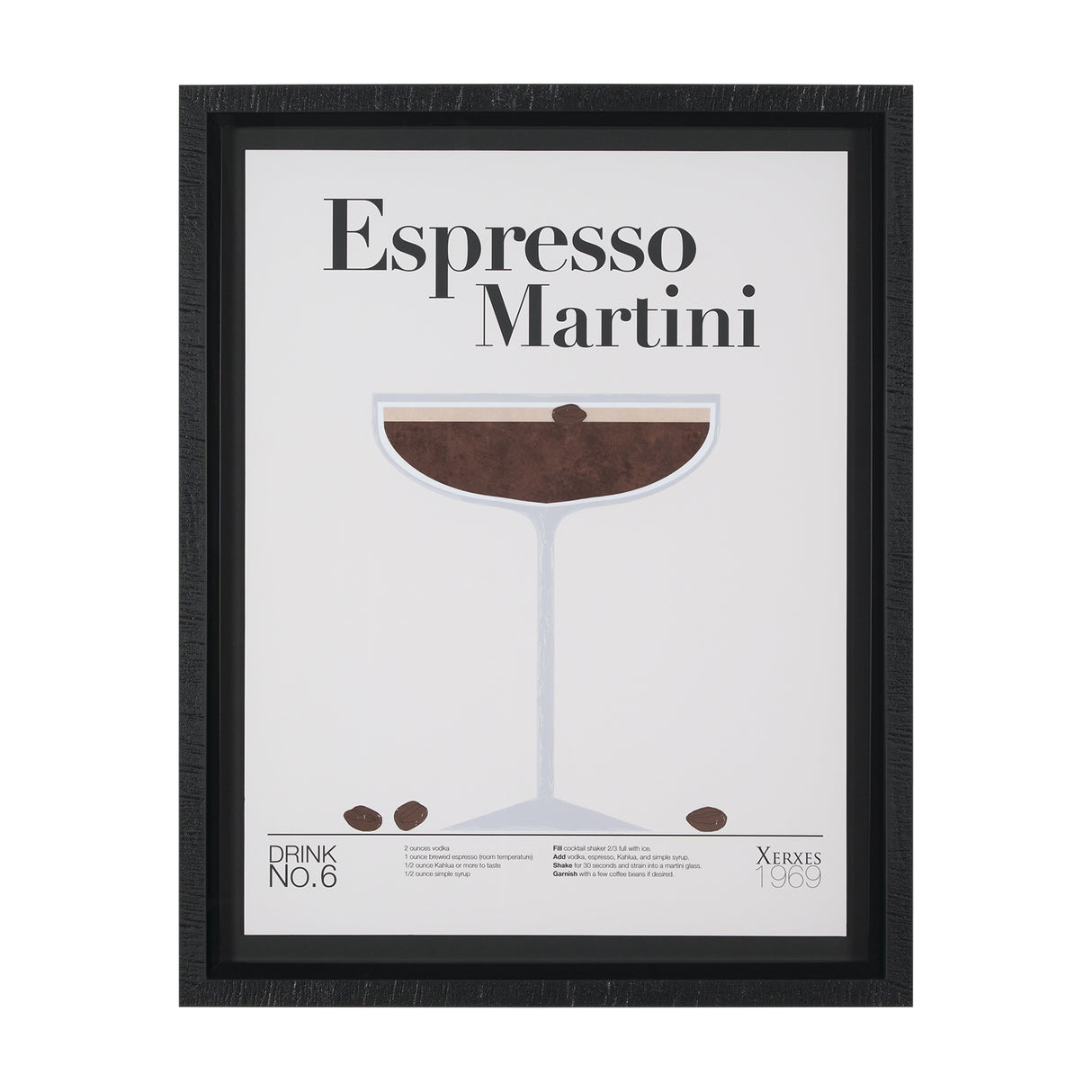 Espresso Martini by Mercana Studio a Hand Embelished Textured Framed Art Print Matted under Glass from Mercana - Luna Furniture