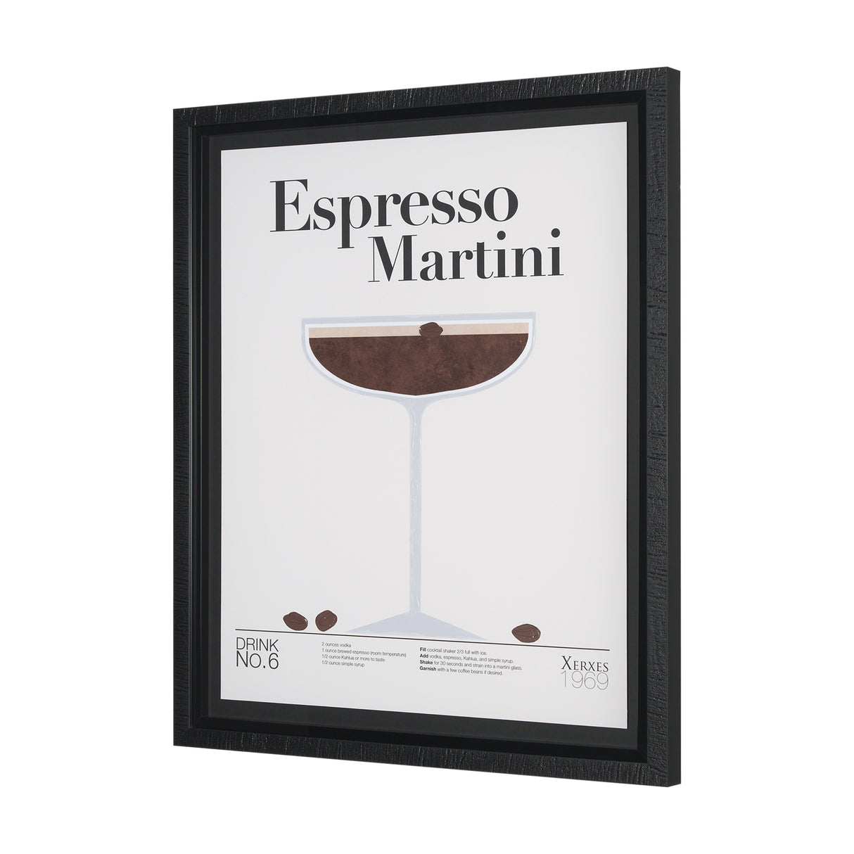 Espresso Martini by Mercana Studio a Hand Embelished Textured Framed Art Print Matted under Glass from Mercana - Luna Furniture