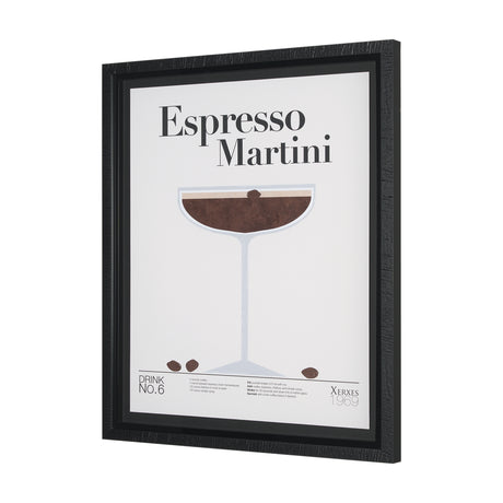 Espresso Martini by Mercana Studio a Hand Embelished Textured Framed Art Print Matted under Glass from Mercana - Luna Furniture