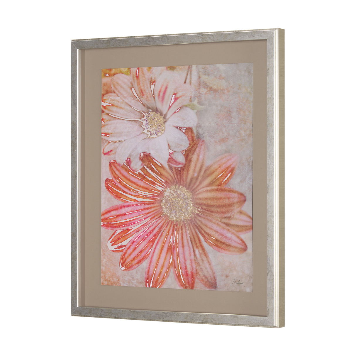 Subtle Florals I by Mercana Studio a Hand Embelished Textured Framed Art Print Matted under Glass from Mercana - Luna Furniture