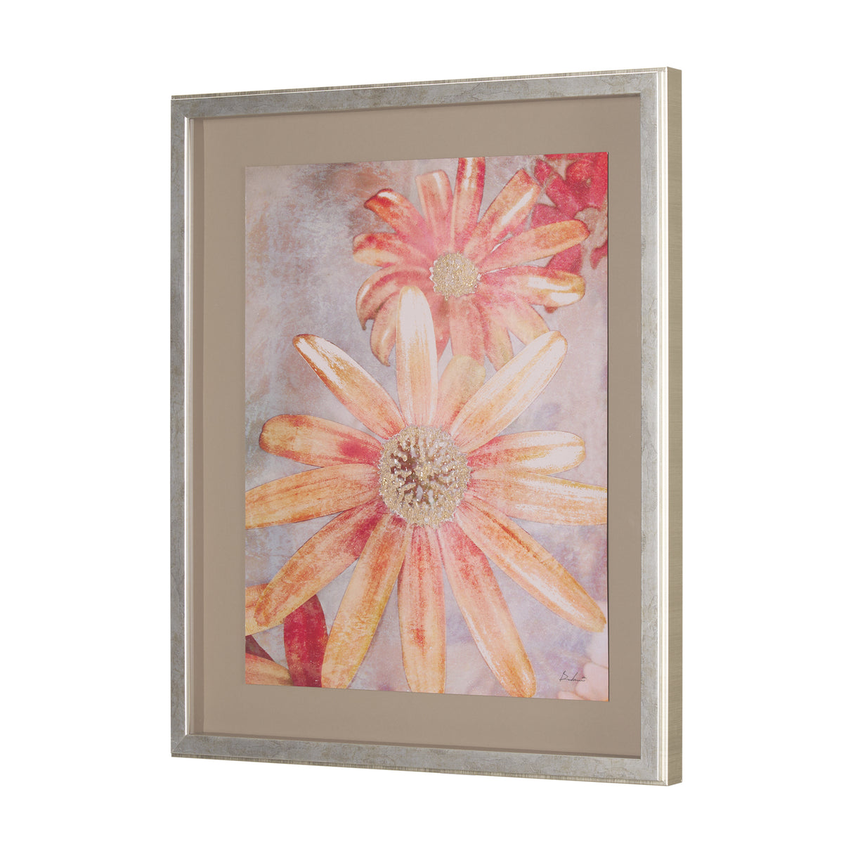 Subtle Florals II by Mercana Studio a Hand Embelished Textured Framed Art Print Matted under Glass from Mercana - Luna Furniture