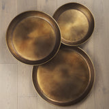 Eagan 24.0L x 24.0W x 2.0H Brass Aluminium Tray Large from Mercana - Luna Furniture