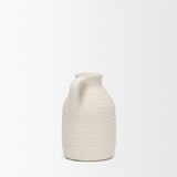 Tyrus Medium Textured Matte White w/ Speckling Ceramic Vase from Mercana - Luna Furniture