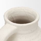 Tyrus Medium Textured Matte White w/ Speckling Ceramic Vase from Mercana - Luna Furniture